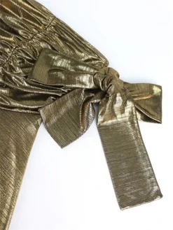 Women's Prom Dress Party Dress Wedding Guest Dress Long Dress Maxi Dress Gold Short Sleeve Pure Color Ruched Summer Spring Fall Strapless Fashion Evening Party Wedding Guest Vacation 2023 S M L XL -Party Prom Dresses Sales Store hdcgaw1691660675137