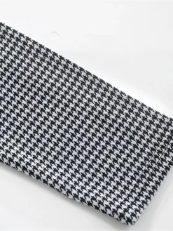 Women's Work Dress Sheath Dress Semi Formal Dress Fashion Midi Dress Button Pocket Crew Neck 3/4 Length Sleeve Houndstooth Regular Fit Black Fall Winter S M L XL -Party Prom Dresses Sales Store hddfnx1692603090362