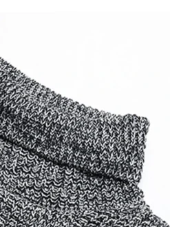 Women's Sweater Dress Winter Dress Jumper Dress Mini Dress Patchwork Ribbed Daily Date Going Out Fashion Basic Turtleneck Long Sleeve 2023 Loose Fit Gray Color S M L Size -Party Prom Dresses Sales Store hdqasv1695032164369