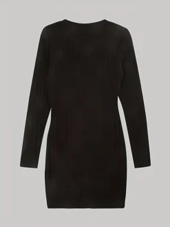 Women's Party Dress Bodycon Sheath Dress Mini Dress Black Long Sleeve Pure Color Button Fall Winter Autumn Crew Neck Fashion Vacation 2023 S M L XL -Party Prom Dresses Sales Store hnbxmg1692180704223