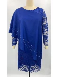 Women's Party Dress Work Dress Sheath Dress Midi Dress Navy Blue Blue Green 3/4 Length Sleeve Pure Color Lace Spring Fall Crew Neck Mature Office Summer Dress Spring Dress 2023 S M L XL XXL 3XL 4XL 14 Women's Party Dress Work Dress Sheath Dress Midi Dress Navy Blue Blue Green 3/4 Length Sleeve Pure Color Lace Spring Fall Crew Neck Mature Office Summer Dress Spring Dress 2023 S M L XL XXL 3XL 4XL -Party Prom Dresses Sales Store hqzcjj1693290221485