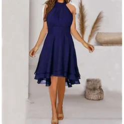 Women‘s Wedding Guest Dress Party Dress Knee Length Dress Navy Wine Red Green Black Blue Purple Sleeveless Pure Color Cold Shoulder Spring Summer Halter Neck Elegant Classic 2023 S M L XL XXL XXXL 19 Women‘s Wedding Guest Dress Party Dress Knee Length Dress Navy Wine Red Green Black Blue Purple Sleeveless Pure Color Cold Shoulder Spring Summer Halter Neck Elegant Classic 2023 S M L XL XXL XXXL -Party Prom Dresses Sales Store hvrmoy1633776064884