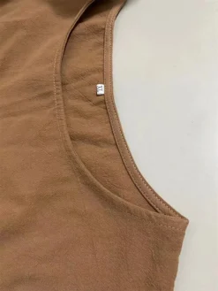 Women's Casual Dress Cotton Dress Midi Dress Cotton Basic Classic Outdoor Daily Vacation Crew Neck Ruched 3/4 Length Sleeve Fall Winter Autumn 2023 Loose Fit ArmyGreen Black White Plain S M L XL 2XL -Party Prom Dresses Sales Store hwjnuv1693739255824