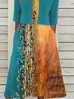 Women's Two Piece Dress Set Casual Dress Dress Set Daily Holiday Fashion Modern Print Midi Dress V Neck Half Sleeve Painting Regular Fit Green Summer Spring S M L XL XXL 5 Women's Two Piece Dress Set Casual Dress Dress Set Daily Holiday Fashion Modern Print Midi Dress V Neck Half Sleeve Painting Regular Fit Green Summer Spring S M L XL XXL -Party Prom Dresses Sales Store hwpbwm1683089493341