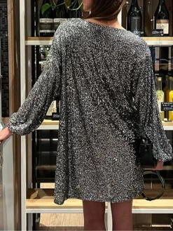 Women's Party Dress Sequin Dress Black Dress Homecoming Cocktail Dress Mini Dress Silver White Long Sleeve Pure Color Sparkly Glitter Lace Up Winter Dress 25 Women's Party Dress Sequin Dress Black Dress Homecoming Cocktail Dress Mini Dress Silver White Long Sleeve Pure Color Sparkly Glitter Lace Up Winter Dress -Party Prom Dresses Sales Store hzwvlt1694504479982