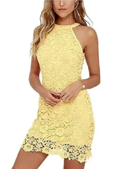 Women‘s Party Dress Lace Dress A Line Dress Midi Dress White Yellow Wine Sleeveless Pure Color Spring Summer Casual Daily 2023 S M L XL XXL XXXL