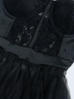 Women‘s Prom Party Dress Black Dress Long Dress Maxi Dress Red Sleeveless Pure Color Lace Winter Fall Autumn Strapless Party 2023 S M L XL XXL 3XL 4XL 5XL -Party Prom Dresses Sales Store icmfgv1676616474445