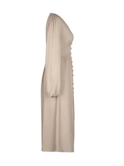 Women's Work Dress Casual Dress Swing Dress Fashion Office Daily Workfashion Midi Dress Button Split V Neck Long Sleeve Plain Regular Fit Apricot Fall Winter S M L XL -Party Prom Dresses Sales Store idpygd1695096215310