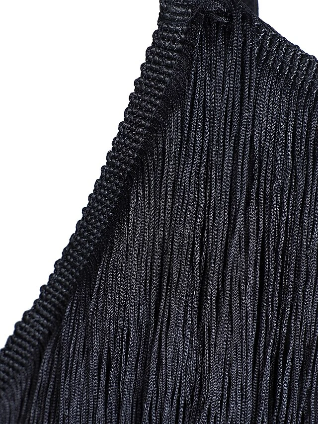 Women's Party Dress Black Dress Wedding Guest Fringe Dress Cocktail Dress Homecoming Dress Mini Dress Black White Red Sleeveless Tassel Winter Spaghetti Strap 7 Women's Party Dress Black Dress Wedding Guest Fringe Dress Cocktail Dress Homecoming Dress Mini Dress Black White Red Sleeveless Tassel Winter Spaghetti Strap - Image 7