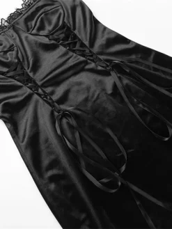 Women's Party Dress Cocktail Dress Bodycon Mini Dress Black Sleeveless Pure Color Lace Up Spring Fall Winter Spaghetti Strap Fashion Halloween Birthday Wedding Guest 2023 S M L -Party Prom Dresses Sales Store ikqjbr1693886974885