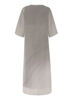 Women's Two Piece Dress Set Casual Dress Print Dress Outdoor Daily Fashion Modern Print Midi Dress Crew Neck Half Sleeve Floral Ombre Loose Fit Beige Summer Spring M L XL XXL 3XL -Party Prom Dresses Sales Store imifkh1686029362977