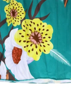 Women's Work Dress Casual Dress Semi Formal Dress Fashion Office Daily Workfashion Midi Dress Pleated Bow Crew Neck Long Sleeve Floral Regular Fit Blue Green Fall Winter S M L XL XXL -Party Prom Dresses Sales Store intlxj1695268103722