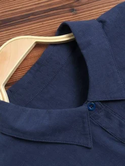 Women‘s Casual Dress Cotton Dress Shirt Dress Swing Dress Midi Dress Blue Yellow Red Long Sleeve Pure Color Pocket Summer Fall Spring Shirt Collar Basic Daily Weekend Loose Fit 2023 S M L XL XXL 3XL -Party Prom Dresses Sales Store ipjthm1673853092167