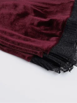 Women's Party Dress Lace Dress Cocktail Dress Midi Dress Black Wine Purple Sleeveless Pure Color Lace Spring Fall Winter Spaghetti Strap Fashion Halloween Birthday Wedding Guest 2023 S M L -Party Prom Dresses Sales Store isgwsz1694505128357