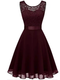 Women‘s Party Dress Lace Dress Knee Length Dress Pink Red Wine Dark Blue Red White Black Sleeveless Pure Color Lace Spring Summer Crew Neck Elegant 2022 XS S M L XL XXL XXXL 26 Women‘s Party Dress Lace Dress Knee Length Dress Pink Red Wine Dark Blue Red White Black Sleeveless Pure Color Lace Spring Summer Crew Neck Elegant 2022 XS S M L XL XXL XXXL -Party Prom Dresses Sales Store izedny1631946871823