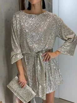 Women's Party Dress Sequin Dress Black Dress Homecoming Cocktail Dress Mini Dress Silver White Long Sleeve Pure Color Sparkly Glitter Lace Up Winter Dress 18 Women's Party Dress Sequin Dress Black Dress Homecoming Cocktail Dress Mini Dress Silver White Long Sleeve Pure Color Sparkly Glitter Lace Up Winter Dress -Party Prom Dresses Sales Store jgqxje1694504475973