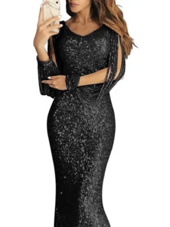 Women's Party Dress Fringe Dress Sequin Dress Long Dress Maxi Dress Silver Black Pink Long Sleeve Pure Color Sequins Spring Fall Winter Crew Neck Elegant Party Winter Dress Wedding Guest 2023 S M L 14 Women's Party Dress Fringe Dress Sequin Dress Long Dress Maxi Dress Silver Black Pink Long Sleeve Pure Color Sequins Spring Fall Winter Crew Neck Elegant Party Winter Dress Wedding Guest 2023 S M L -Party Prom Dresses Sales Store jjysis1631094213013