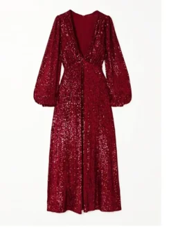 Women's Prom Dress Party Dress Sequin Dress Midi Dress Wine Long Sleeve Pure Color Ruched Fall Winter Autumn V Neck Fashion Evening Party Vacation Slim 2023 S M L XL 5 Women's Prom Dress Party Dress Sequin Dress Midi Dress Wine Long Sleeve Pure Color Ruched Fall Winter Autumn V Neck Fashion Evening Party Vacation Slim 2023 S M L XL -Party Prom Dresses Sales Store jpkqvj1695030107539