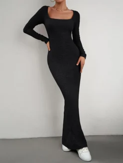 Women's Sweater Dress Jumper Dress Sheath Dress Long Dress Maxi Dress Fashion Pure Color Outdoor Daily Holiday Vacation U Neck Long Sleeve 2023 Slim Black Wine Brown S M L XL 25 Women's Sweater Dress Jumper Dress Sheath Dress Long Dress Maxi Dress Fashion Pure Color Outdoor Daily Holiday Vacation U Neck Long Sleeve 2023 Slim Black Wine Brown S M L XL -Party Prom Dresses Sales Store jqzndl1692090320260