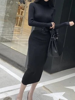 Women's Sweater Dress Jumper Dress Casual Dress Midi Dress Fashion Plain Outdoor Daily Going Out Turtleneck Long Sleeve 2023 Regular Fit Black White One Size 29 Women's Sweater Dress Jumper Dress Casual Dress Midi Dress Fashion Plain Outdoor Daily Going Out Turtleneck Long Sleeve 2023 Regular Fit Black White One Size -Party Prom Dresses Sales Store jrrczw1696434534484