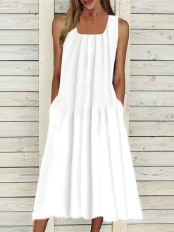 Women's Two Piece Dress Set Casual Dress Print Dress Outdoor Daily Fashion Modern Pocket Print Midi Dress Square Neck 3/4 Length Sleeve Floral Regular Fit White Summer Spring S M L XL XXL -Party Prom Dresses Sales Store jsrkzp1686030202383