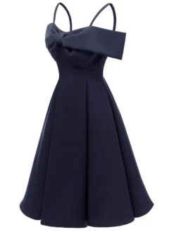 Women's Party Dress Homecoming Dress Cocktail Dress Mini Dress Black Navy Blue Short Sleeve Pure Color Backless Spring Fall Winter Spaghetti Strap Fashion Winter Dress Wedding Guest Vacation 2023 S M -Party Prom Dresses Sales Store juzeqx1692179850691