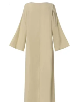 Women's Casual Dress Cotton Linen Dress White Dress Maxi Long Dress Cotton Blend Basic Casual Outdoor Daily Crew Neck Split Long Sleeve Spring Fall Autumn 2023 Loose Fit White Khaki Pure Color S M L 13 Women's Casual Dress Cotton Linen Dress White Dress Maxi Long Dress Cotton Blend Basic Casual Outdoor Daily Crew Neck Split Long Sleeve Spring Fall Autumn 2023 Loose Fit White Khaki Pure Color S M L -Party Prom Dresses Sales Store kdrmyn1673599043195