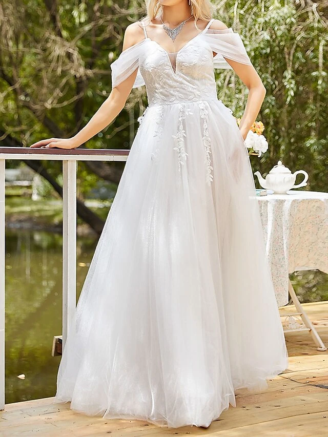 Women's Party Dress Wedding Guest Dress Swing Dress Long Dress Maxi Dress White Short Sleeve Pure Color Lace Spring Fall Winter V Neck Fashion Birthday Evening Party Vacation 2023 S M L XL XXL 4 Women's Party Dress Wedding Guest Dress Swing Dress Long Dress Maxi Dress White Short Sleeve Pure Color Lace Spring Fall Winter V Neck Fashion Birthday Evening Party Vacation 2023 S M L XL XXL - Image 4