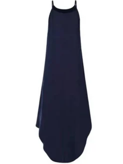 Women's Long Dress Maxi Dress Black Green Blue Sleeveless Pure Color Cold Shoulder Spring Summer Crew Neck Hot S M L XL XXL 3XL 4XL 5XL -Party Prom Dresses Sales Store kkmael1560937310696