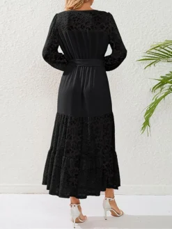 Women's Prom Dress Party Dress Lace Dress Long Dress Maxi Dress Black Pink Red Long Sleeve Pure Color Lace Spring Fall Winter Crew Neck Fashion Winter Dress Birthday Evening Party 2023 S M L XL XXL 37 Women's Prom Dress Party Dress Lace Dress Long Dress Maxi Dress Black Pink Red Long Sleeve Pure Color Lace Spring Fall Winter Crew Neck Fashion Winter Dress Birthday Evening Party 2023 S M L XL XXL -Party Prom Dresses Sales Store kutzel1692341648561