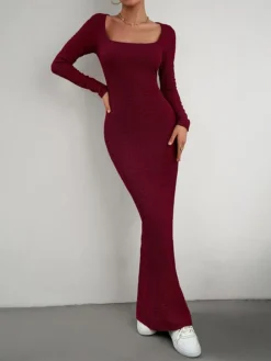 Women's Sweater Dress Jumper Dress Sheath Dress Long Dress Maxi Dress Fashion Pure Color Outdoor Daily Holiday Vacation U Neck Long Sleeve 2023 Slim Black Wine Brown S M L XL 37 Women's Sweater Dress Jumper Dress Sheath Dress Long Dress Maxi Dress Fashion Pure Color Outdoor Daily Holiday Vacation U Neck Long Sleeve 2023 Slim Black Wine Brown S M L XL -Party Prom Dresses Sales Store kveiku1692090327398