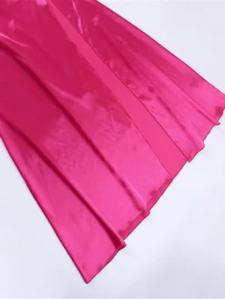 Women's Prom Dress Party Dress Satin Dress Pink Dress Long Dress Maxi Dress Pink Sleeveless Pure Color Ruched Summer Spring Fall Strapless Fashion Evening Party Wedding Guest Vacation 2023 S M L -Party Prom Dresses Sales Store lqavcp1690275840541