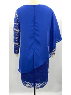 Women's Party Dress Work Dress Sheath Dress Midi Dress Navy Blue Blue Green 3/4 Length Sleeve Pure Color Lace Spring Fall Crew Neck Mature Office Summer Dress Spring Dress 2023 S M L XL XXL 3XL 4XL 16 Women's Party Dress Work Dress Sheath Dress Midi Dress Navy Blue Blue Green 3/4 Length Sleeve Pure Color Lace Spring Fall Crew Neck Mature Office Summer Dress Spring Dress 2023 S M L XL XXL 3XL 4XL -Party Prom Dresses Sales Store mdsuxc1693290258529