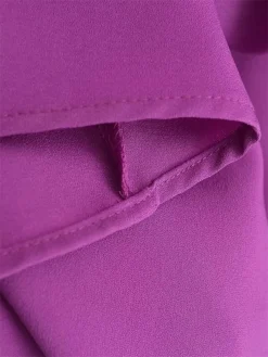 Women's Prom Dress Party Dress Wedding Guest Dress Long Dress Maxi Dress Purple Long Sleeve Pure Color Patchwork Fall Winter Autumn V Neck Fashion Wedding Guest Birthday Evening Party 2023 S M L -Party Prom Dresses Sales Store mewnzc1695712718534