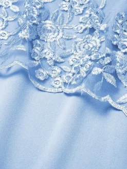 Women's Dress Set Lace Dress Midi Dress Light Blue Green Gray Half Sleeve Floral Embroidered Layered Patchwork Summer Spring Fall Crew Neck Elegant Chinoiserie 2023 M L XL XXL XXXL 4XL 5XL -Party Prom Dresses Sales Store mfvkmr1675149813837