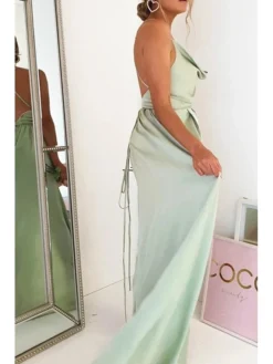Women's Prom Dress Party Dress Satin Dress Long Dress Maxi Dress Light Green Wine Sleeveless Pure Color Split Summer Spring Fall Spaghetti Strap Fashion Party Birthday Evening Party 2023 S M L XL 21 Women's Prom Dress Party Dress Satin Dress Long Dress Maxi Dress Light Green Wine Sleeveless Pure Color Split Summer Spring Fall Spaghetti Strap Fashion Party Birthday Evening Party 2023 S M L XL -Party Prom Dresses Sales Store mhcuyc1671775308594