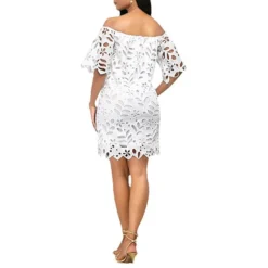 Women‘s Party Dress Wedding Guest Dress Shift Dress White Dress Mini Dress White Half Sleeve Pure Color Lace Fall Spring Autumn Off Shoulder Elegant 2023 S M L XL XXL 18 Women‘s Party Dress Wedding Guest Dress Shift Dress White Dress Mini Dress White Half Sleeve Pure Color Lace Fall Spring Autumn Off Shoulder Elegant 2023 S M L XL XXL -Party Prom Dresses Sales Store mkvujh1677663054826