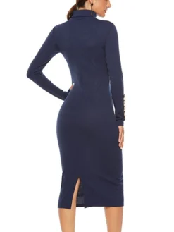 Women's Sweater Dress Midi Dress Dark Blue Gray Long Sleeve Pure Color Button Fall Winter Autumn Turtleneck Casual Winter Dress Fall Dress 2022 S M L XL XXL 3XL 4XL 5XL 18 Women's Sweater Dress Midi Dress Dark Blue Gray Long Sleeve Pure Color Button Fall Winter Autumn Turtleneck Casual Winter Dress Fall Dress 2022 S M L XL XXL 3XL 4XL 5XL -Party Prom Dresses Sales Store mpprzx1627549589285