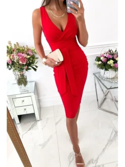 Women's Party Dress Bodycon Midi Dress Wine Red Royal Blue Sleeveless Pure Color Patchwork Summer Spring V Neck Casual 2023 S M L XL XXL 9 Women's Party Dress Bodycon Midi Dress Wine Red Royal Blue Sleeveless Pure Color Patchwork Summer Spring V Neck Casual 2023 S M L XL XXL -Party Prom Dresses Sales Store mrqokr1650599753118