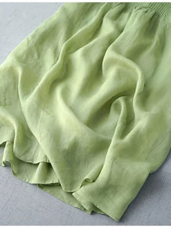 Women's Casual Dress Cotton Linen Dress White Dress Midi Dress Cotton Blend Basic Casual Outdoor Vacation V Neck Ruched Half Sleeve Summer Spring Fall 2023 Loose Fit White Green Apricot Pure Color M 23 Women's Casual Dress Cotton Linen Dress White Dress Midi Dress Cotton Blend Basic Casual Outdoor Vacation V Neck Ruched Half Sleeve Summer Spring Fall 2023 Loose Fit White Green Apricot Pure Color M -Party Prom Dresses Sales Store mtdbwp1682564022829