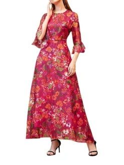 Women's Party Dress Cocktail Dress Wedding Guest Dress Long Dress Maxi Dress Red Half Sleeve Flower Ruched Fall Winter Autumn Crew Neck Fashion Winter Dress Wedding Guest Vacation 2023 S M L XL 10 Women's Party Dress Cocktail Dress Wedding Guest Dress Long Dress Maxi Dress Red Half Sleeve Flower Ruched Fall Winter Autumn Crew Neck Fashion Winter Dress Wedding Guest Vacation 2023 S M L XL -Party Prom Dresses Sales Store mxknla1695111591222