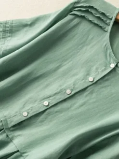 Women's Casual Dress Cotton Linen Dress Midi Dress Linen / Cotton Blend Fashion Classic Style Outdoor Daily Holiday Crew Neck Button Short Sleeve Fall Winter Autumn 2023 Loose Fit Pink Wine Green 10 Women's Casual Dress Cotton Linen Dress Midi Dress Linen / Cotton Blend Fashion Classic Style Outdoor Daily Holiday Crew Neck Button Short Sleeve Fall Winter Autumn 2023 Loose Fit Pink Wine Green -Party Prom Dresses Sales Store mzlmis1694418667945