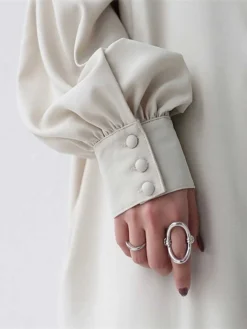 Women's Casual Dress Cotton Linen Dress Abaya Maxi Long Dress Linen / Cotton Blend Basic Classic Outdoor Daily Vacation Crew Neck Button Long Sleeve Spring Fall Winter 2023 Loose Fit Black Apricot -Party Prom Dresses Sales Store nedego1692341112324