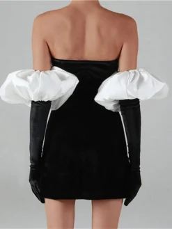 Women's Party Dress Velvet Dress Homecoming Dress Mini Dress Black White Pink Long Sleeve Color Block Backless Spring Fall Winter Strapless Fashion Winter Dress Wedding Guest Birthday Loose Fit 2023 18 Women's Party Dress Velvet Dress Homecoming Dress Mini Dress Black White Pink Long Sleeve Color Block Backless Spring Fall Winter Strapless Fashion Winter Dress Wedding Guest Birthday Loose Fit 2023 -Party Prom Dresses Sales Store neyozo1692944951348