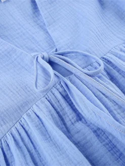 Women's Casual Dress Cotton Dress Swing Dress Mini Dress Cotton Fashion Modern Outdoor Daily Holiday V Neck Lace Up Ruched 3/4 Length Sleeve Fall Winter Autumn 2023 Loose Fit Light Green Blue Purple 33 Women's Casual Dress Cotton Dress Swing Dress Mini Dress Cotton Fashion Modern Outdoor Daily Holiday V Neck Lace Up Ruched 3/4 Length Sleeve Fall Winter Autumn 2023 Loose Fit Light Green Blue Purple -Party Prom Dresses Sales Store nlyzvz1692961109962