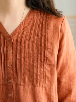 Women's Work Dress Sheath Dress Semi Formal Dress Fashion Midi Dress Button V Neck Half Sleeve Plain Loose Fit White Blue Orange Fall Winter L XL XXL 3XL -Party Prom Dresses Sales Store norhhw1692601436055