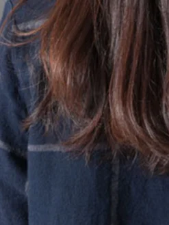 Women's Casual Dress Cotton Linen Dress Plaid Dress Midi Dress Polyester Basic Classic Outdoor Daily Vacation Crew Neck Pocket Print Long Sleeve Fall Winter Autumn 2023 Loose Fit Navy Blue Plaid L XL -Party Prom Dresses Sales Store ntwuqt1693475211604