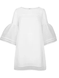 Women‘s Formal Party Dress Wedding Guest Dress White Dress Mini Dress White 3/4 Length Sleeve Pure Color Mesh Winter Fall Autumn Round Neck 2023 S M L XL XXL 3XL 4XL -Party Prom Dresses Sales Store nvoqpw1664251229567