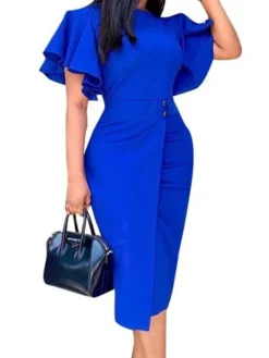 Women's Party Dress Shift Dress Green Dress Midi Dress Wine Blue Purple Short Sleeve Pure Color Ruffle Summer Spring Crew Neck Stylish Slim 2023 S M L XL XXL 3XL 14 Women's Party Dress Shift Dress Green Dress Midi Dress Wine Blue Purple Short Sleeve Pure Color Ruffle Summer Spring Crew Neck Stylish Slim 2023 S M L XL XXL 3XL -Party Prom Dresses Sales Store nxiymq1646992291519