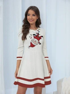 Women's Christmas Dress Sweater Dress Jumper Dress Mini Dress Ugly Santa Claus Christmas Tree Outdoor Christmas Daily Holiday Crew Neck Long Sleeve 2023 Regular Fit White Light Green Wine S M L XL 10 Women's Christmas Dress Sweater Dress Jumper Dress Mini Dress Ugly Santa Claus Christmas Tree Outdoor Christmas Daily Holiday Crew Neck Long Sleeve 2023 Regular Fit White Light Green Wine S M L XL -Party Prom Dresses Sales Store obkkog1697378029532